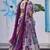 Purple Faux Chinon Silk Digital Print Readymade Lehenga Choli Set with Zari Embroidery
