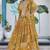 Mustard Yellow Chinon Silk Digital Print Readymade Lehenga Choli Set with Zari Embroidery