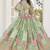 Light green Faux Chinon Silk Digital Print Readymade Lehenga Choli Set with Zari Embroidery