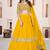 Mustard Faux Georgette Embroidered Flared Readymade Style Lehenga Choli