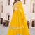 Mustard Faux Georgette Embroidered Flared Readymade Style Lehenga Choli