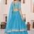 Sky blue Faux Georgette Embroidered Flared Readymade Style Lehenga Choli