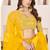 Mustard Faux Georgette Embroidered Flared Readymade Style Lehenga Choli
