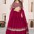 Rani Pink Faux Georgette Embroidered Flared Readymade Style Lehenga Choli