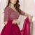 Rani Pink Faux Georgette Embroidered Flared Readymade Style Lehenga Choli