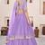 Lavender Faux Georgette Embroidered Flared Readymade Style Lehenga Choli