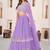 Lavender Faux Georgette Embroidered Flared Readymade Style Lehenga Choli