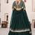 Dark Green Faux Georgette Embroidered Flared Readymade Style Lehenga Choli