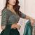 Dark Green Faux Georgette Embroidered Flared Readymade Style Lehenga Choli