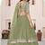 Olive green Faux Georgette Embroidered Flared Readymade Style Lehenga Choli