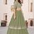 Olive green Faux Georgette Embroidered Flared Readymade Style Lehenga Choli