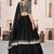 Black Faux Georgette Embroidered Flared Readymade Style Lehenga Choli