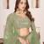 Olive green Faux Georgette Embroidered Flared Readymade Style Lehenga Choli