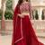 Red Faux Georgette Embroidered Readymade Lehenga Choli Set with Dupatta