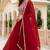 Red Faux Georgette Embroidered Readymade Lehenga Choli Set with Dupatta