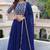 Royal Blue Faux Georgette Embroidered Readymade Lehenga Choli Set with Dupatta