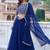 Royal Blue Faux Georgette Embroidered Readymade Lehenga Choli Set with Dupatta