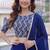 Royal Blue Faux Georgette Embroidered Readymade Lehenga Choli Set with Dupatta