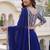 Royal Blue Faux Georgette Embroidered Readymade Lehenga Choli Set with Dupatta