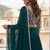 Bottle green Faux Georgette Embroidered Readymade Lehenga Choli Set with Dupatta