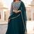 Bottle green Faux Georgette Embroidered Readymade Lehenga Choli Set with Dupatta