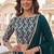 Bottle green Faux Georgette Embroidered Readymade Lehenga Choli Set with Dupatta