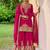 Rani pink embroidered chinon readymade palazzo suit