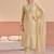 Embroidered cream chiffon readymade salwar kameez