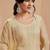 Embroidered cream chiffon readymade salwar kameez