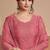 Embroidered rose pink chiffon readymade salwar kameez