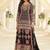 Black crepe silk readymade suit with aari & digital print work