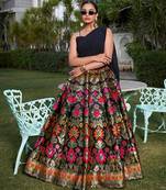 Black Banarasi Silk Lehenga Choli