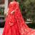 Regal Coral Red Navratri Wear Lehenga Choli With Embroidered Dupatta