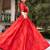 Regal Coral Red Navratri Wear Lehenga Choli With Embroidered Dupatta
