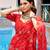 Regal Coral Red Navratri Wear Lehenga Choli With Embroidered Dupatta