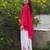 Elegant pink  kurta with white embroidered palazzo pants