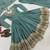Women’s teal green anarkali gown with heavy embroidered border & palazzo set