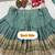 Women’s teal green anarkali gown with heavy embroidered border & palazzo set