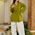 Green embroidered top & farshi salwar set for women