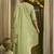 Pista green embroidered kurta & farshi salwar set with matching dupatta