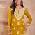 Women’s yellow solid embroidered top | stylish & trendy casual top for women | elegant western wear for casual look