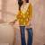Women’s yellow solid embroidered top | stylish & trendy casual top for women | elegant western wear for casual look