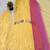 Yellow embroidered long kurta & plazo with multicolor dupatta