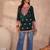 Women’s green solid embroidered top | stylish & trendy casual top for women | elegant western wear for casual look