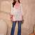 Women’s white solid embroidered top | stylish & trendy casual top for women | elegant western wear for casual look