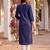 Women’s turquoise blue solid embroidered regular kurta | stylish ethnic wear kurti for women