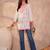 Women’s white solid embroidered top | stylish & trendy casual top for women | elegant western wear for casual look