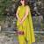 Olive green cotton kurta with embroidery farshi salwar with dupatta