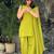 Olive green cotton kurta with embroidery farshi salwar with dupatta