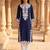 Women’s blue solid embroidered regular kurta | stylish ethnic wear kurti for women | trendy casual & festive wear